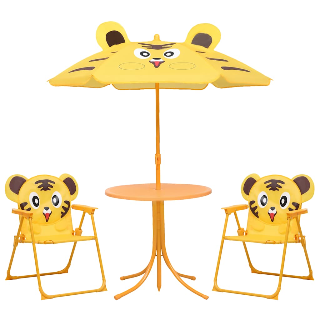 Set Bistro De Grădină Pentru Copii, Cu Umbrelă, 3 Piese,