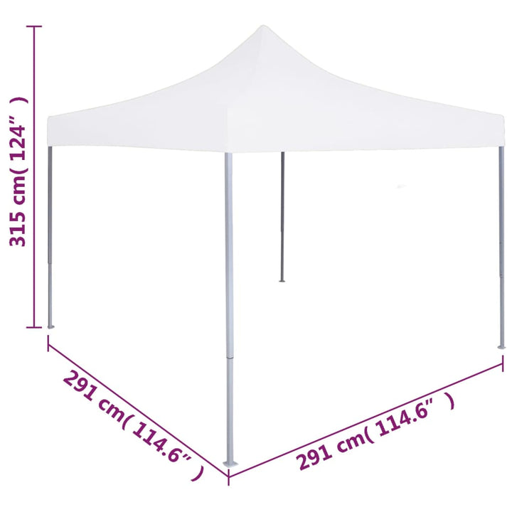 Cort De Petrecere Pliabil Profesional, Alb, 3 X 3 M, Oțel