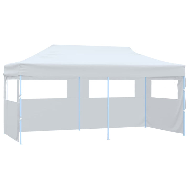 Cort Petrecere Pliabil Cu Pereți Laterali, Alb, Oțel, 3 X 6 M