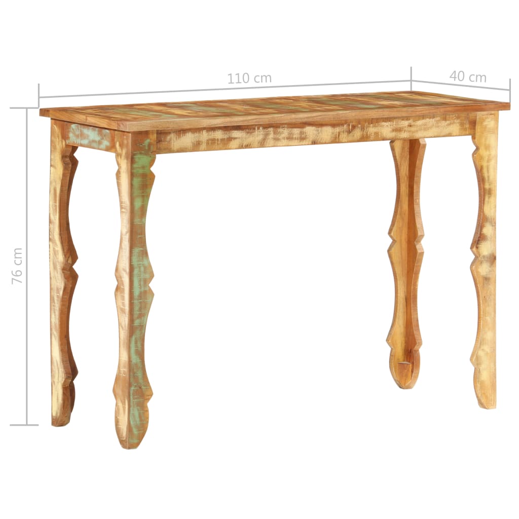 Masă Consolă, 110 X 40 X 76 Cm, Lemn Masiv Reciclat