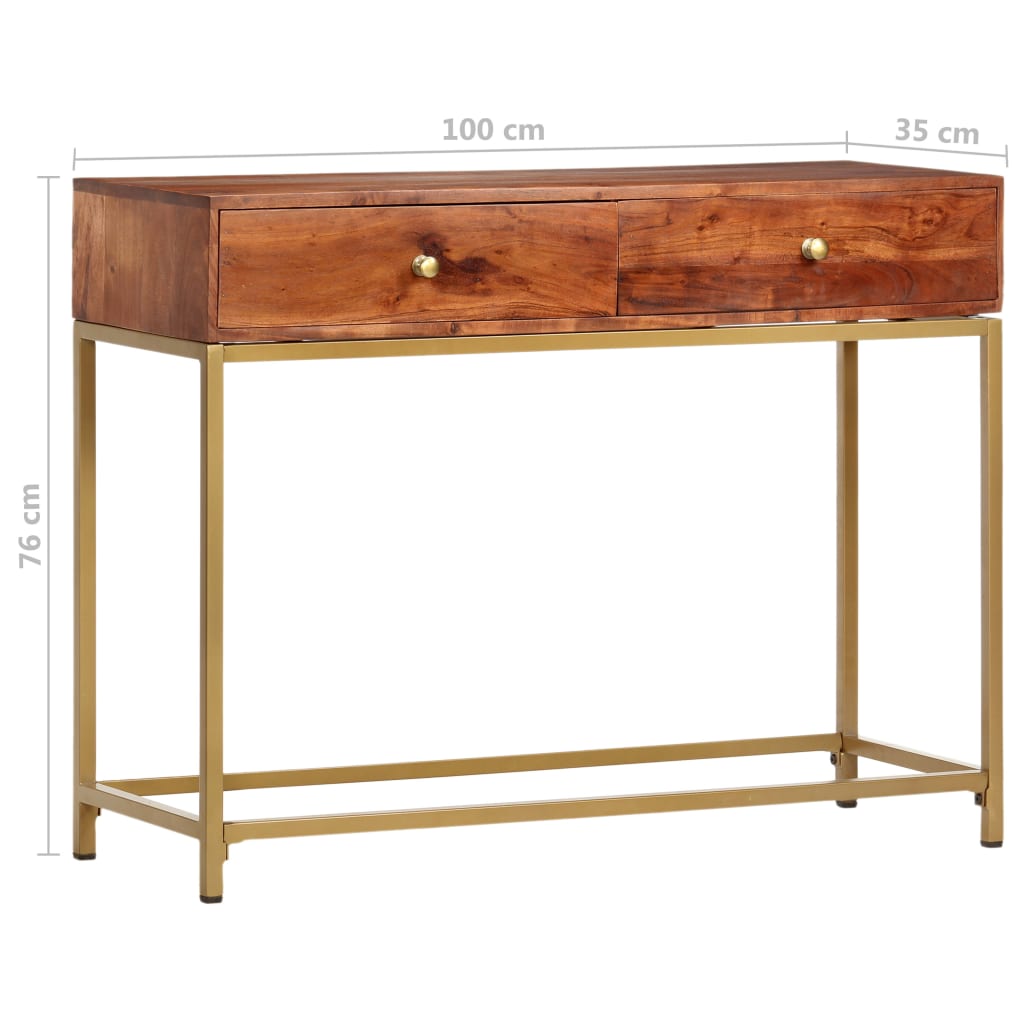 Masă Consolă, 100X35X76 Cm, Lemn Masiv De Acacia