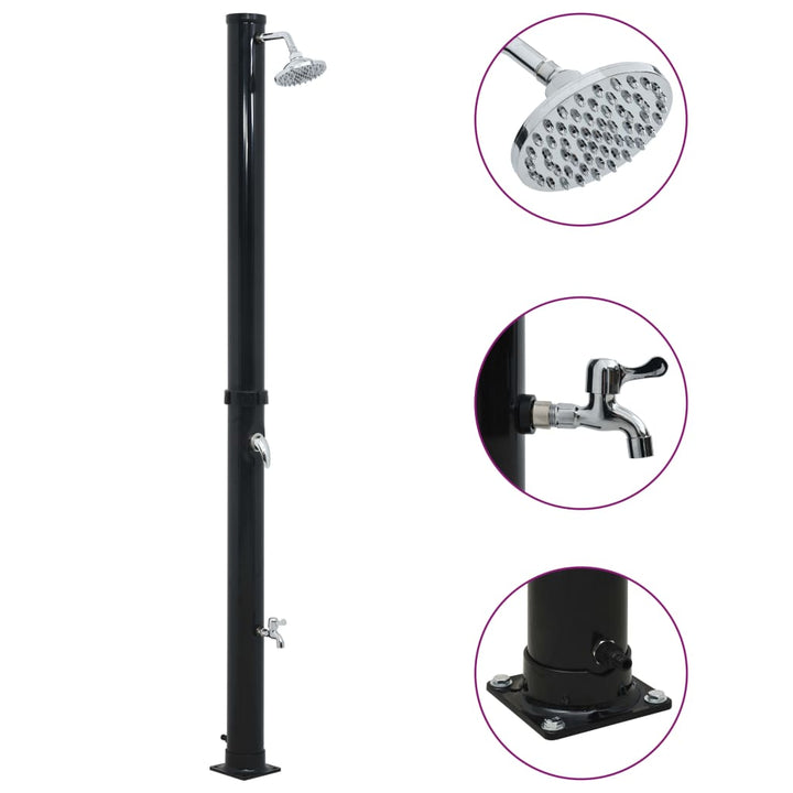 Duș Solar, Negru, 220 Cm, 20 L