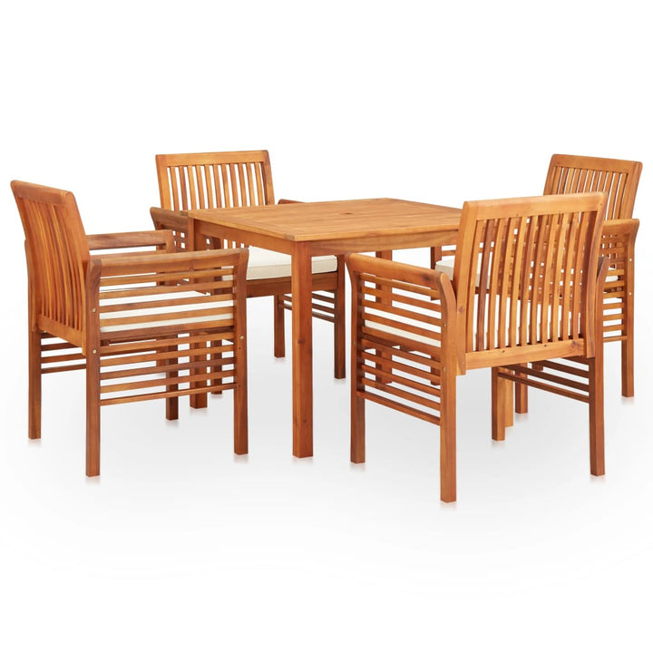 Set Mobilier De Exterior Cu Perne 3 Piese, Lemn Masiv De Acacia