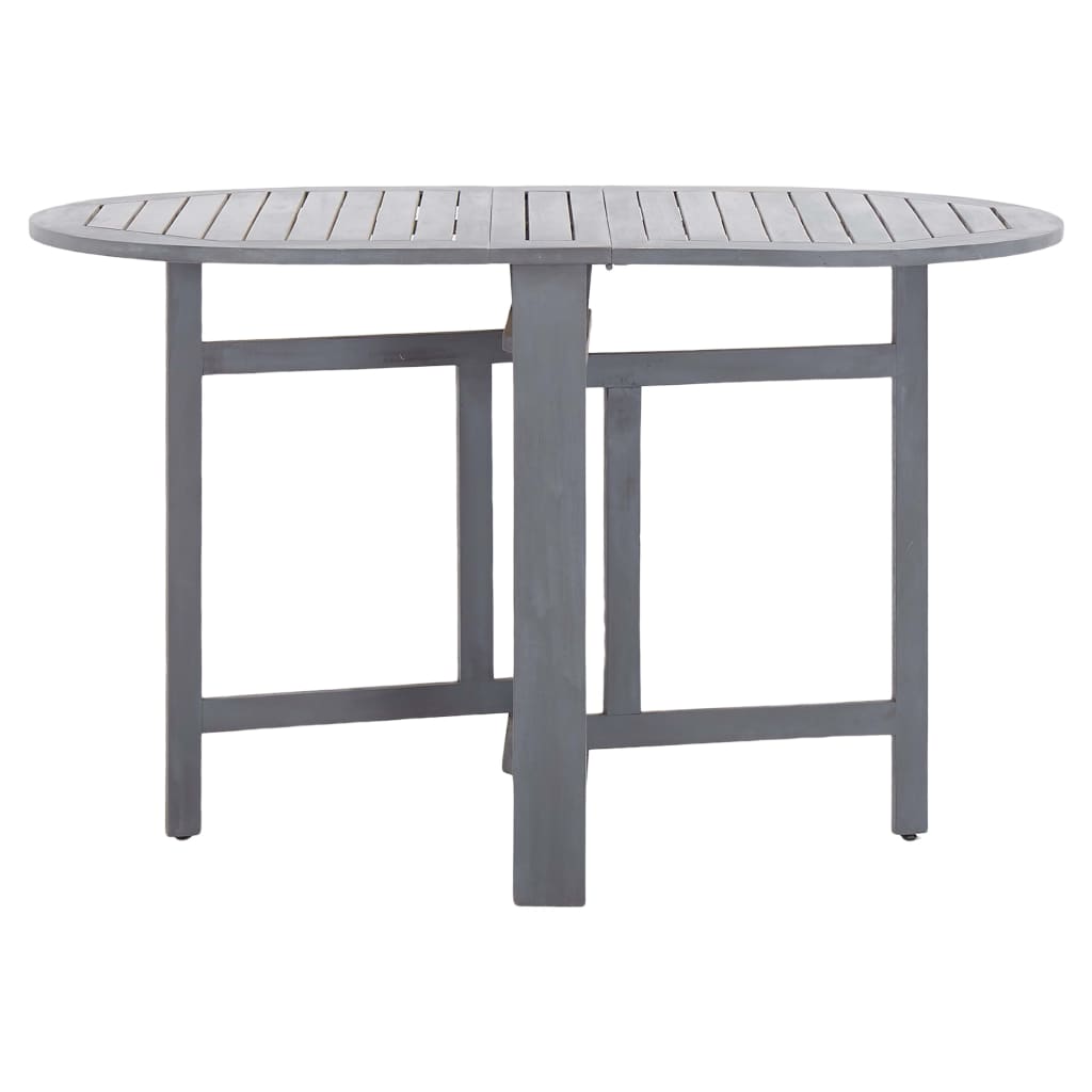 Set Mobilier De Grădină, 5 Piese, Gri, Lemn Masiv De Acacia