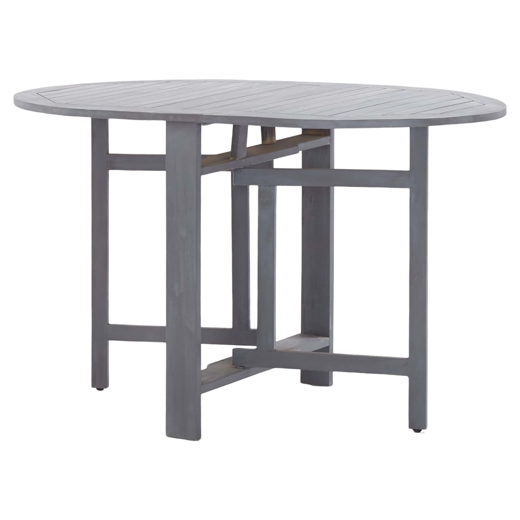Set Mobilier De Grădină, 5 Piese, Gri, Lemn Masiv De Acacia