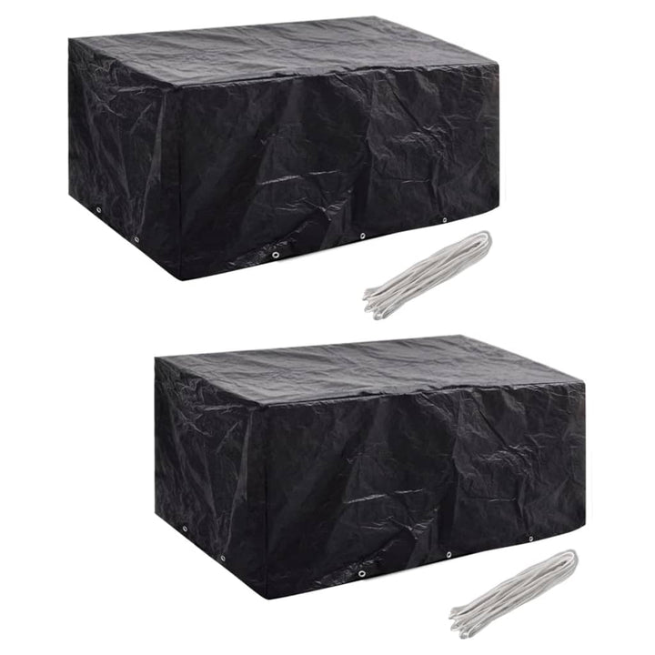 Huse Mobilier Grădină, 2 Buc, 12 Ocheți, 325X205X90 Cm