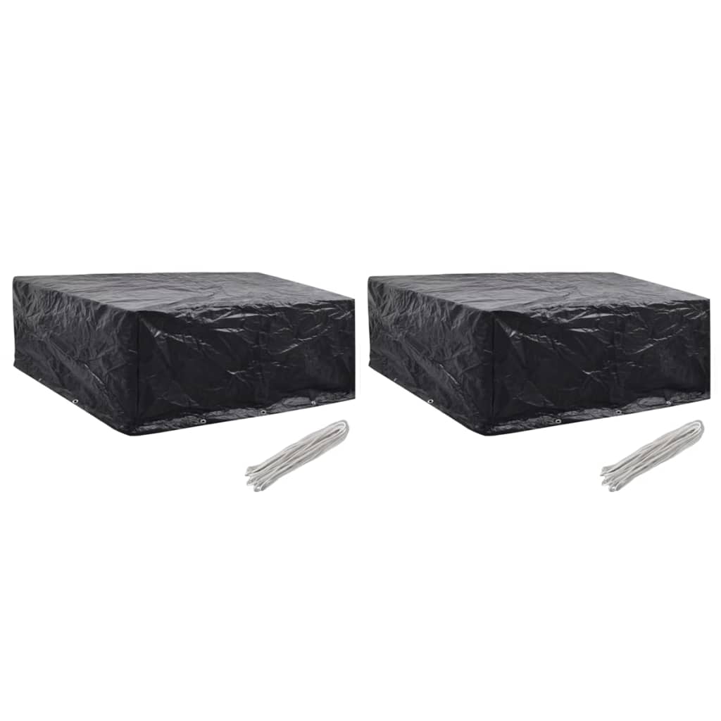 Huse Mobilier Grădină, 2 Buc, 12 Ocheți, 325X205X90 Cm