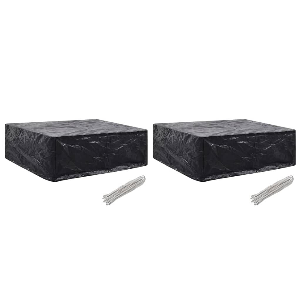 Huse Mobilier Grădină, 2 Buc, 12 Ocheți, 325X205X90 Cm