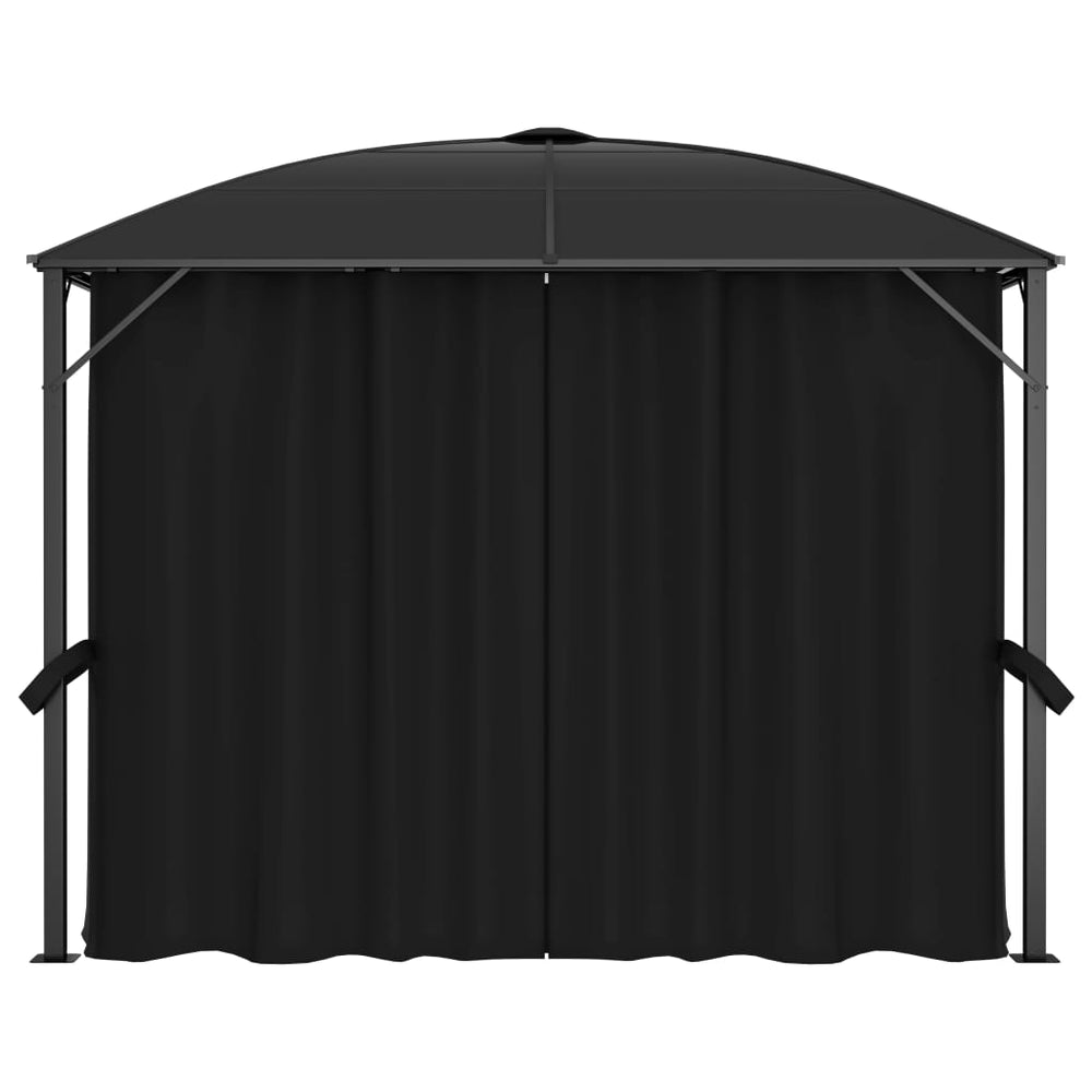 Pavilion Cu Perdele, Antracit, 300 X 300 X 265 Cm