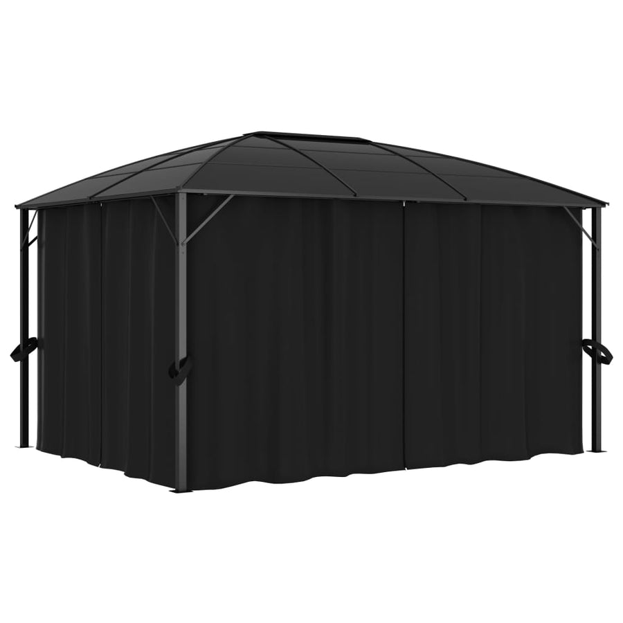 Pavilion Cu Perdele, Antracit, 400 X 300 X 265 Cm