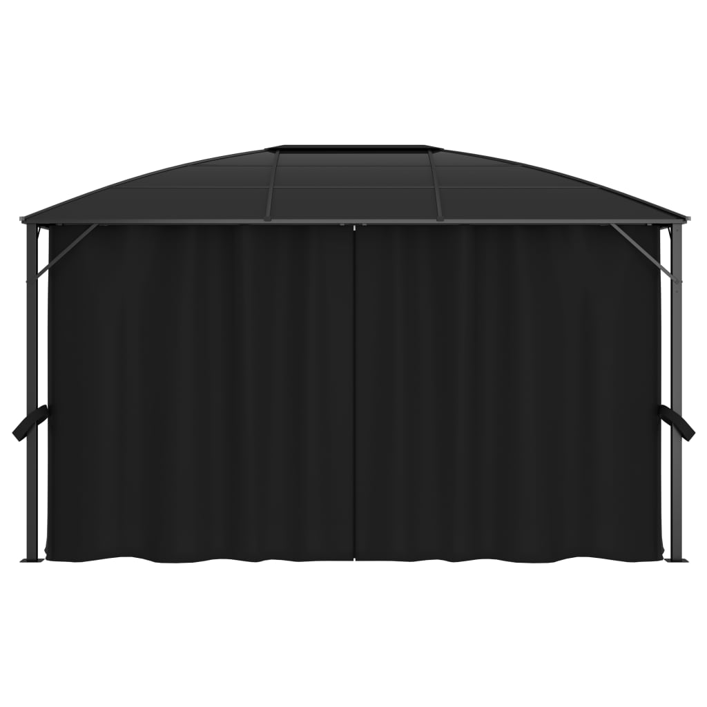 Pavilion Cu Perdele, Antracit, 400 X 300 X 265 Cm
