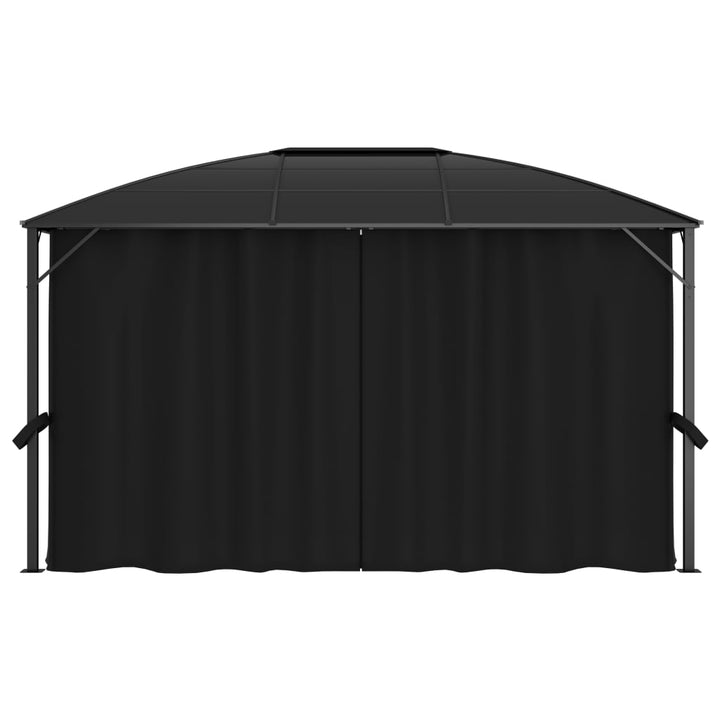 Pavilion Cu Perdele, Antracit, 400 X 300 X 265 Cm