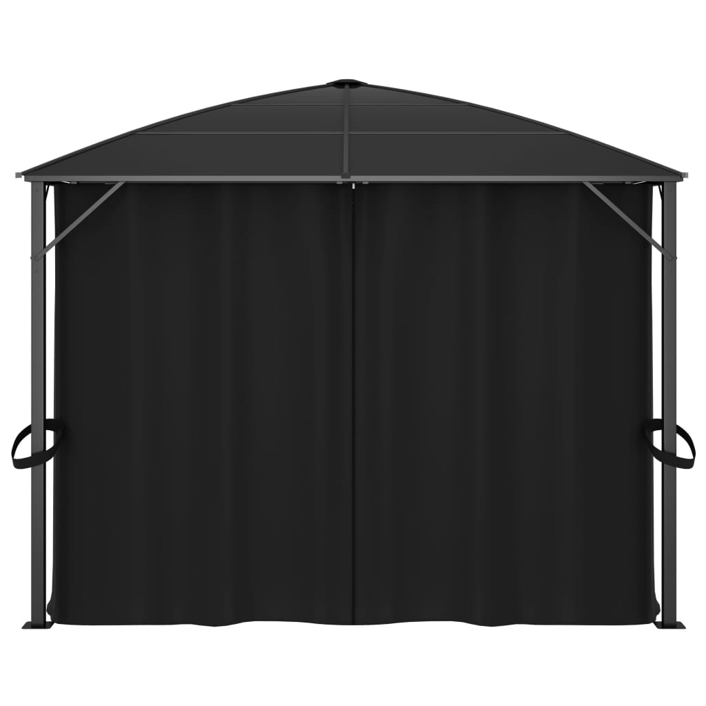 Pavilion Cu Perdele, Antracit, 400 X 300 X 265 Cm