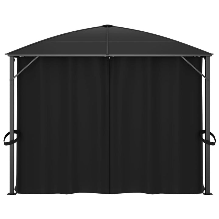 Pavilion Cu Perdele, Antracit, 400 X 300 X 265 Cm
