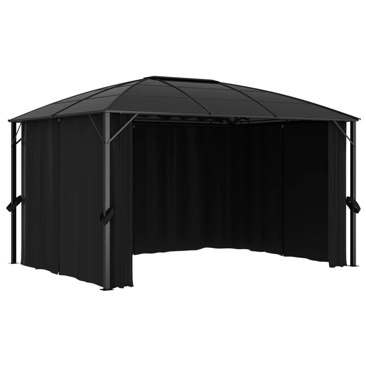 Pavilion Cu Perdele, Antracit, 400 X 300 X 265 Cm