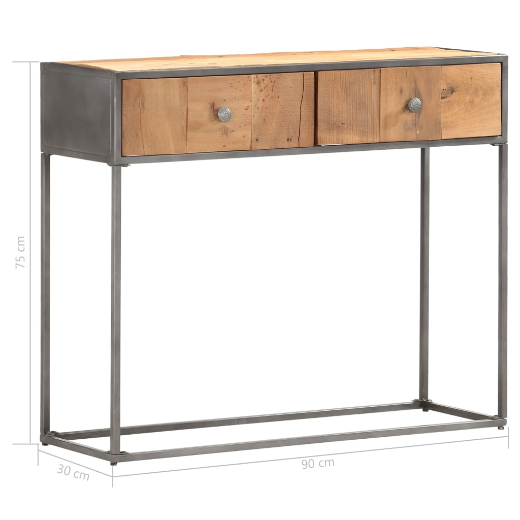 Masă Consolă, 90 X 30 X 75 Cm, Lemn Masiv Reciclat