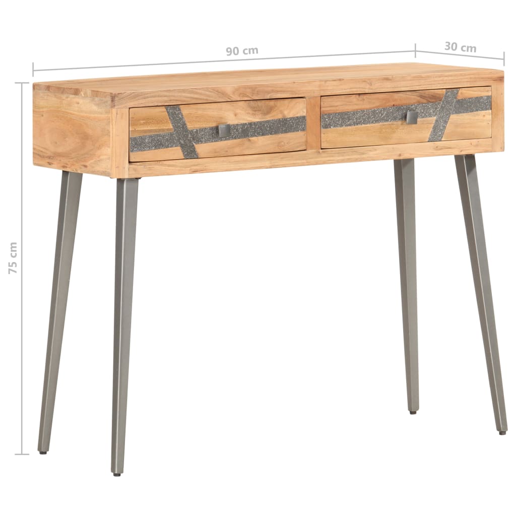 Masă Consolă, 90 X 30 X 75 Cm, Lemn Masiv De Acacia