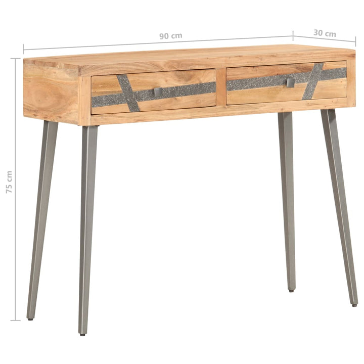 Masă Consolă, 90 X 30 X 75 Cm, Lemn Masiv De Acacia