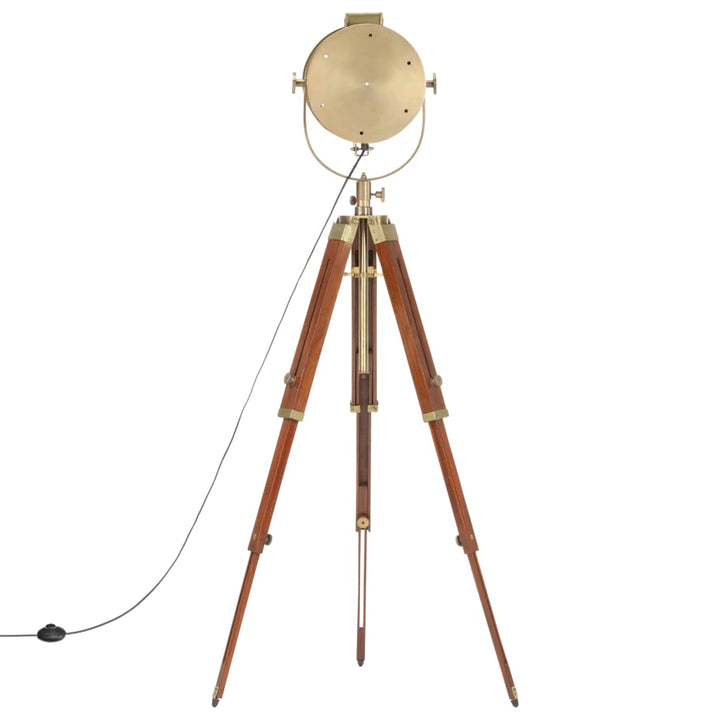 Lampă De Podea Trepied, 165 Cm, Lemn Masiv De Mango