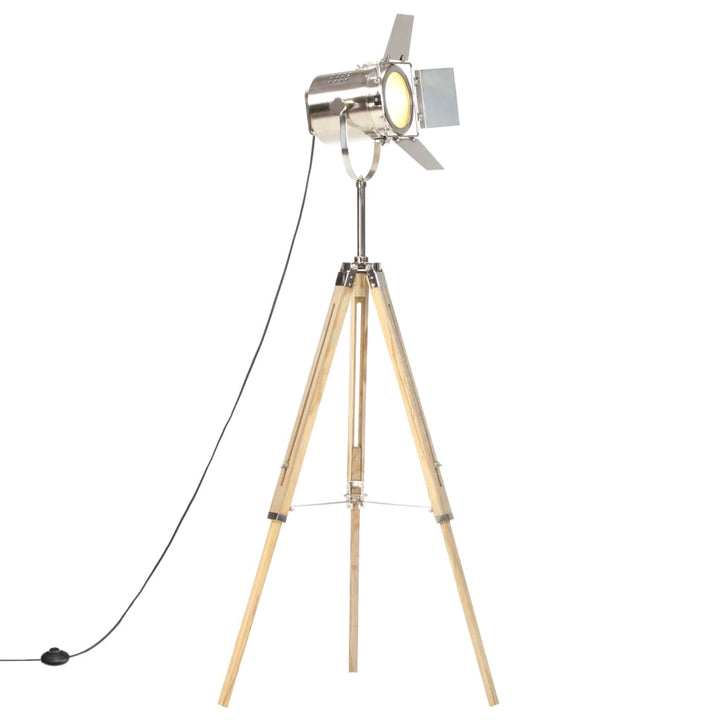 Lampă De Podea Cu Trepied, 140 Cm, Lemn Masiv De Mango
