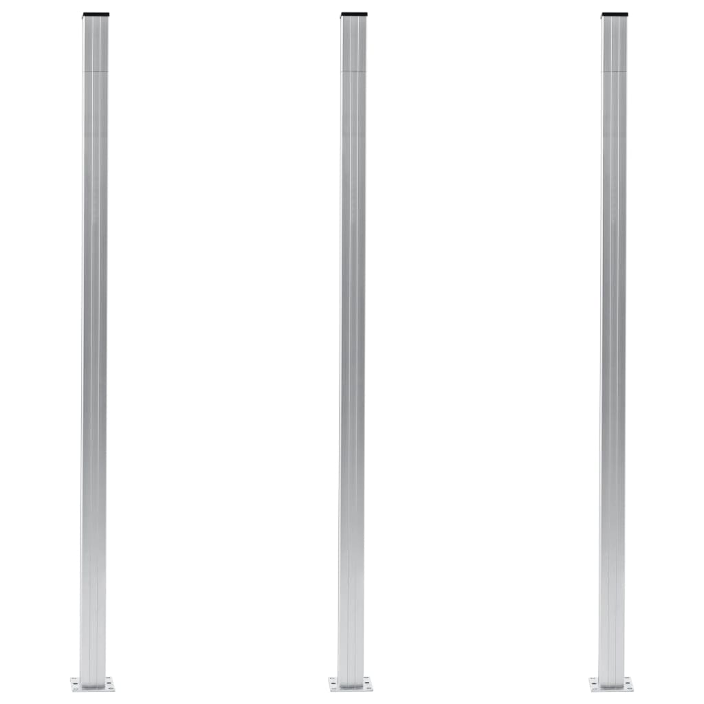 Stâlpi De Gard, 2 Buc., , 185 Cm, Aluminiu