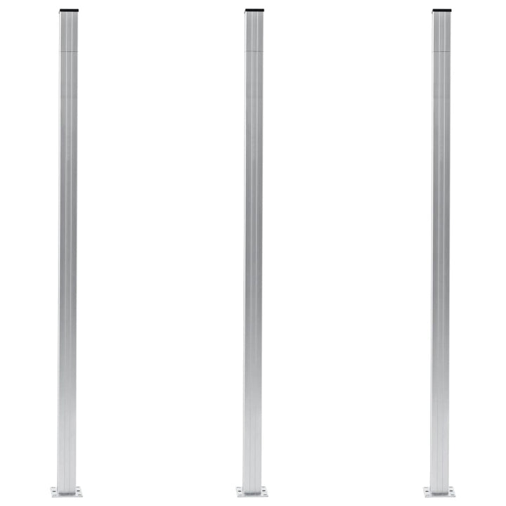 Stâlpi De Gard, 2 Buc., , 185 Cm, Aluminiu
