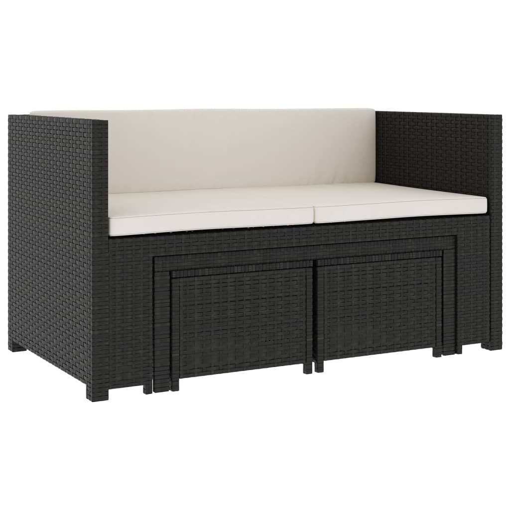 Set Mobilier De Grădină Cu Perne, 5 Piese, , Poliratan