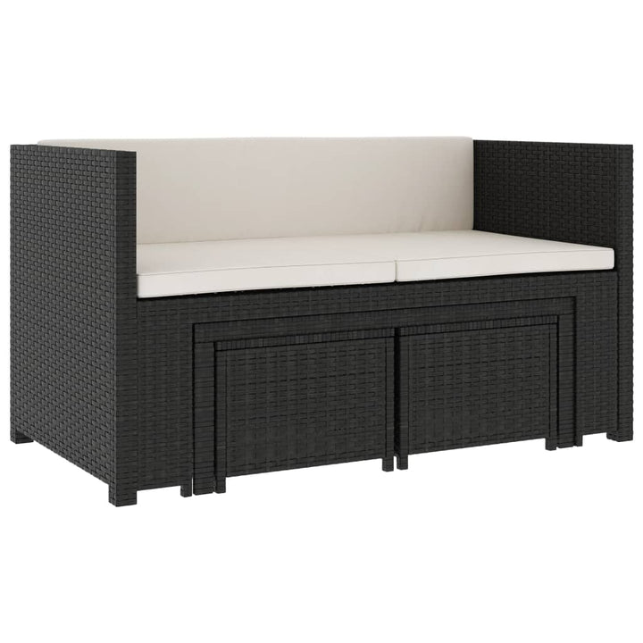 Set Mobilier De Grădină Cu Perne, 5 Piese, , Poliratan