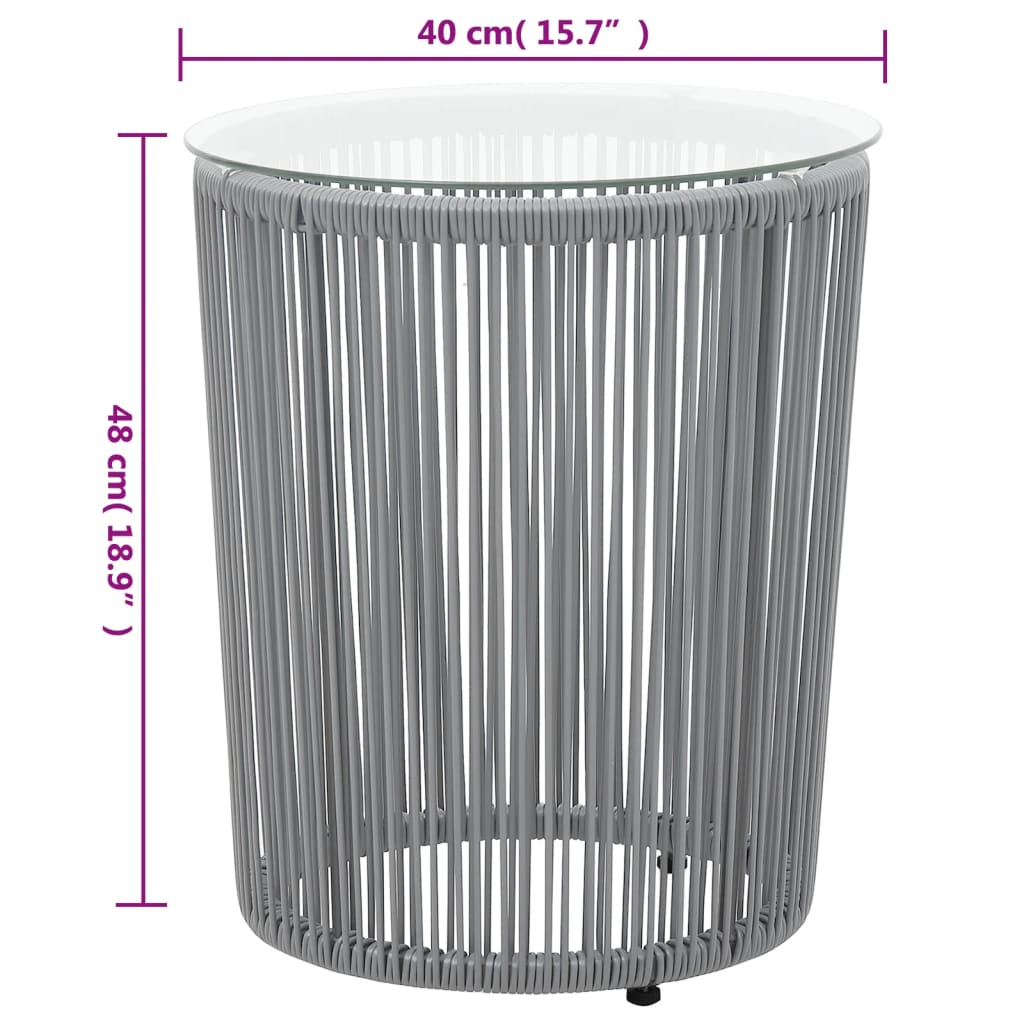 Set Mobilier De Bistro Cu Perne, 3 Piese, , Ratan Pe