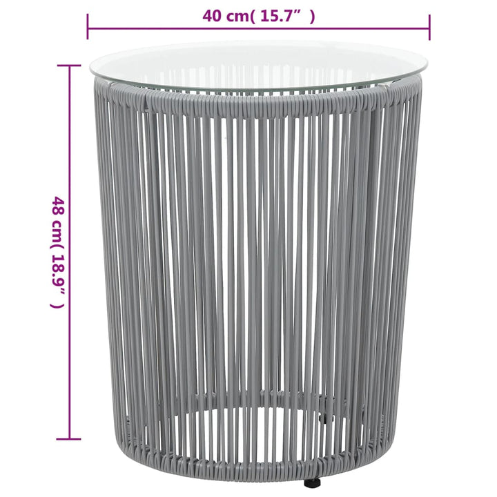 Set Mobilier De Bistro Cu Perne, 3 Piese, , Ratan Pe