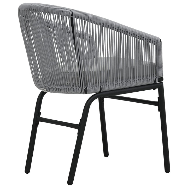 Set Mobilier De Bistro Cu Perne, 3 Piese, , Ratan Pe