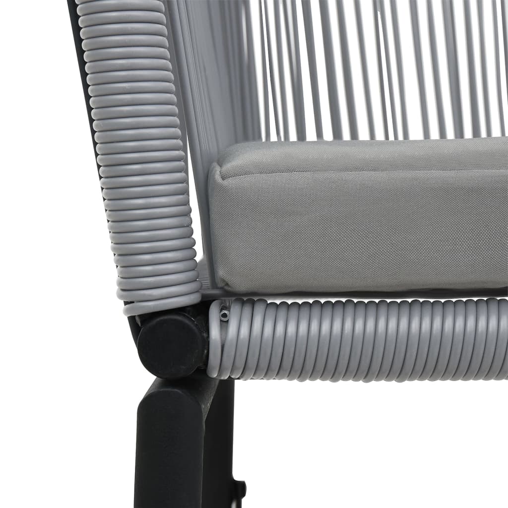 Set Mobilier De Bistro Cu Perne, 3 Piese, , Ratan Pe