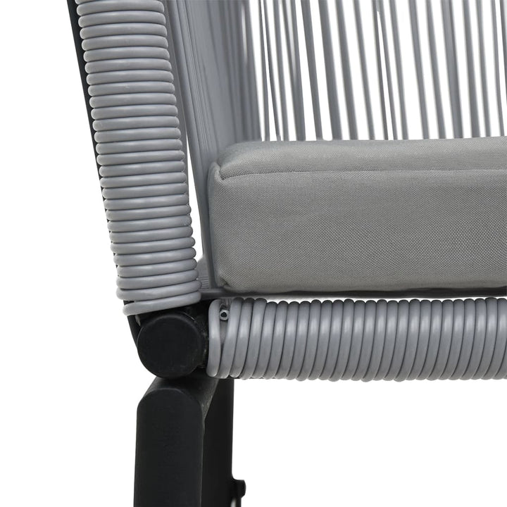 Set Mobilier De Bistro Cu Perne, 3 Piese, , Ratan Pe