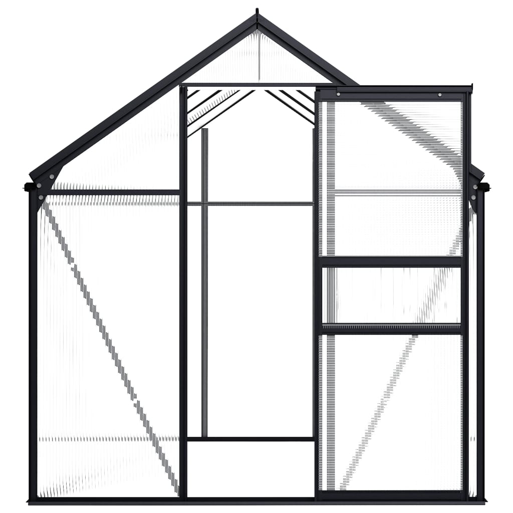 Seră, Antracit, 4,75 M², Aluminiu