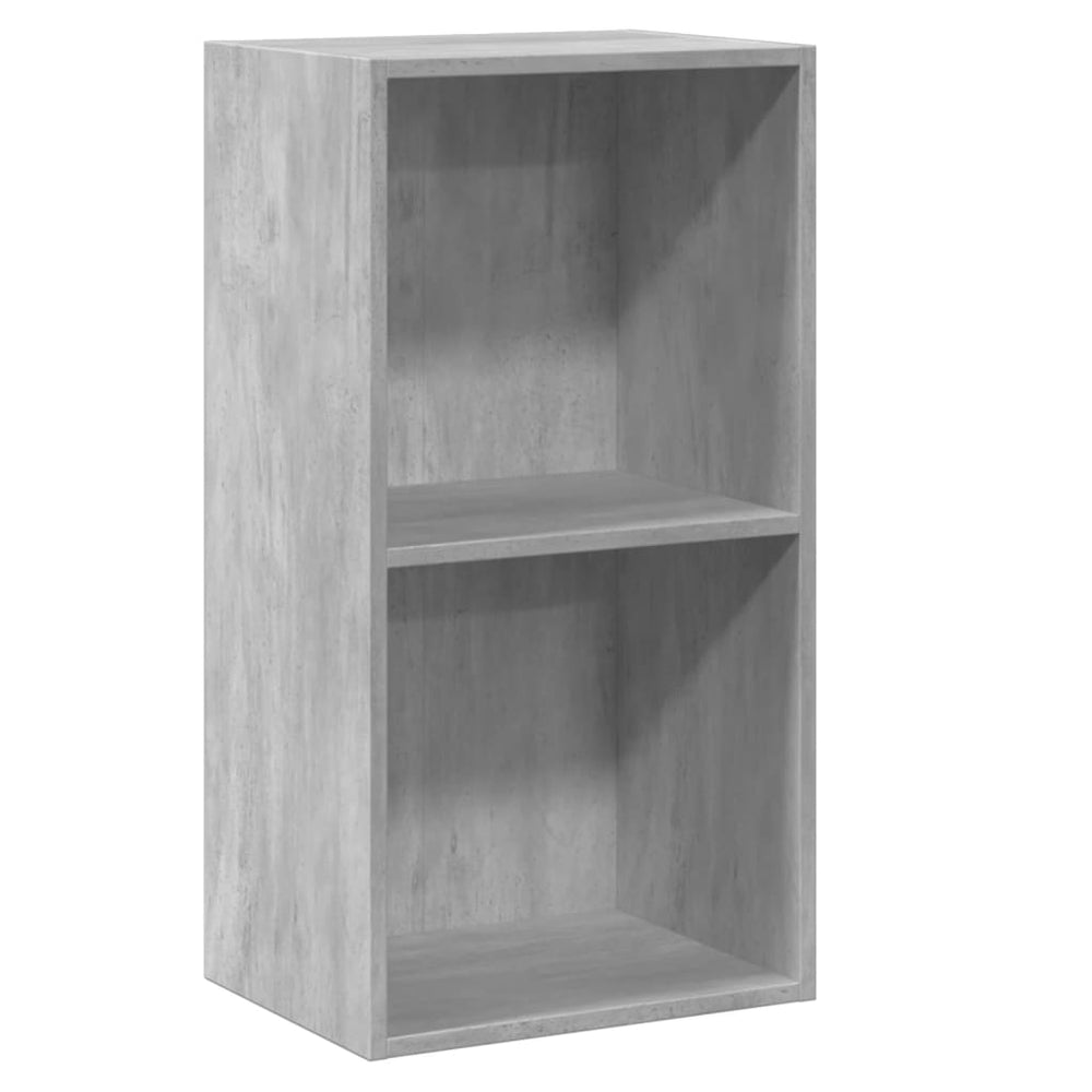 Bibliotecă, 2 Rafturi, Gri Beton, 40 X 30 X 76,5 Cm, Pal