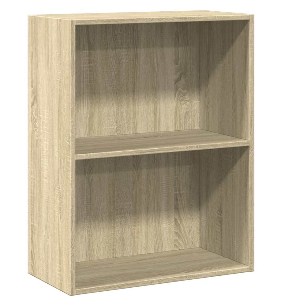 Bibliotecă Cu 2 Rafturi, Stejar Sonoma, 60 X 30 X 76,5 Cm, Pal