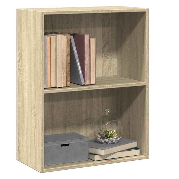 Bibliotecă Cu 2 Rafturi, Stejar Sonoma, 60 X 30 X 76,5 Cm, Pal