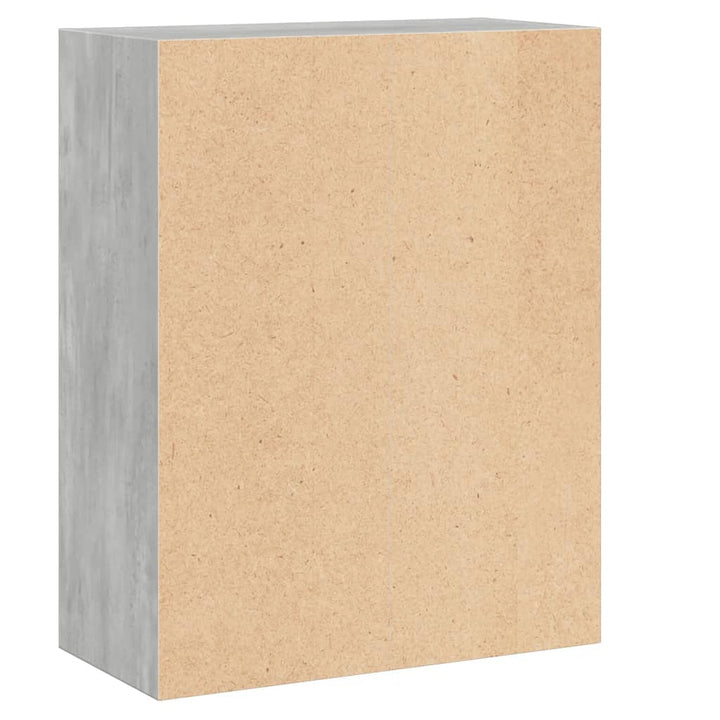 Bibliotecă Cu 2 Rafturi, Gri Beton, 60 X 30 X 76,5 Cm, Pal