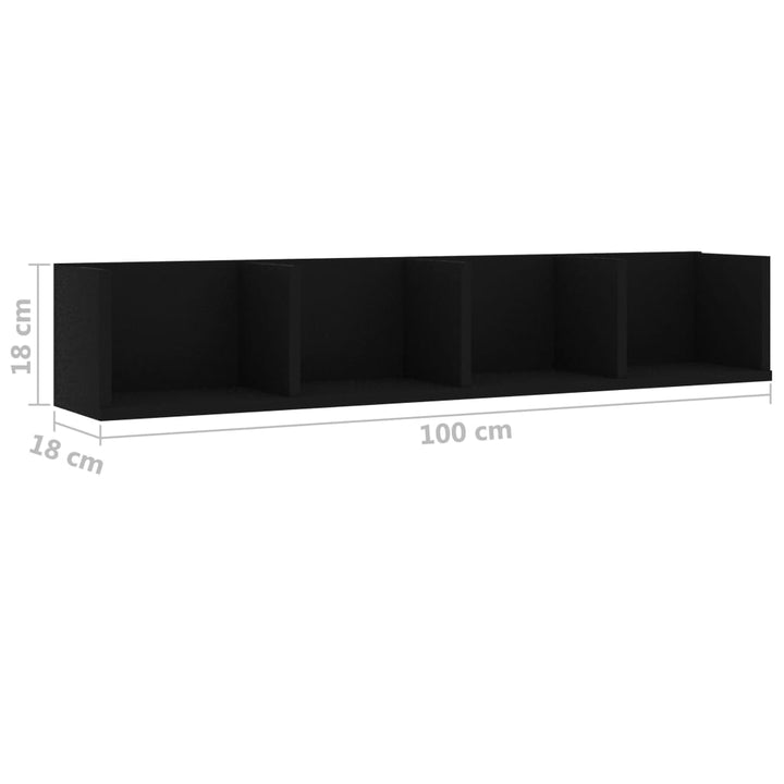 Raft De Perete Pentru Cd-Uri 100X18X18 Cm Lemn Prelucrat