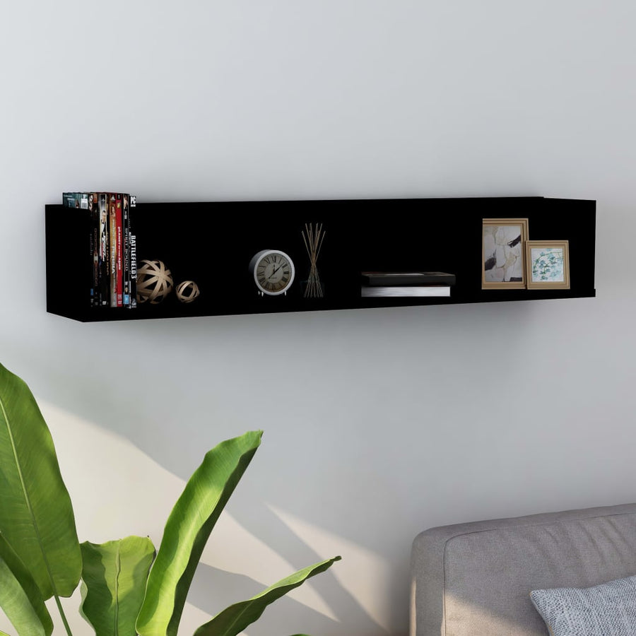 Raft De Perete Pentru Cd-Uri 100X18X18 Cm Lemn Prelucrat