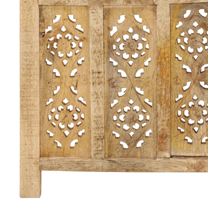Paravan Cameră Sculptat Manual 3 Panouri 120X165 Cm Mango