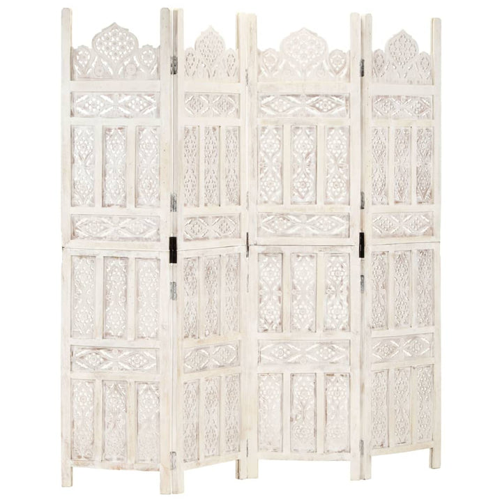 Paravan Cameră Sculptat Manual 3 Panouri 120X165 Cm Mango