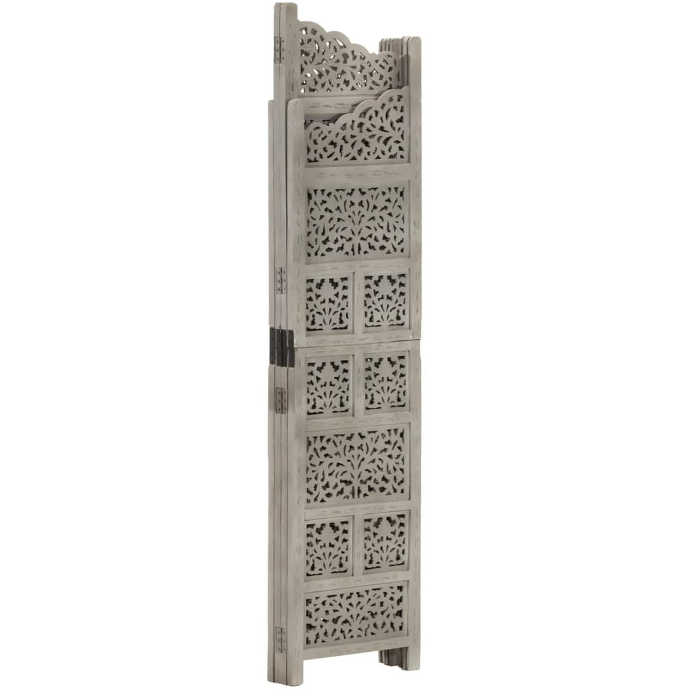 Paravan Cameră Sculptat Manual 4 Panouri 160X165 Cm Mango