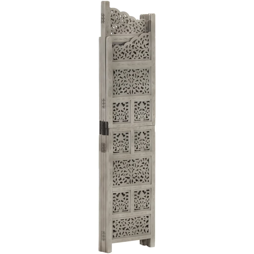 Paravan Cameră Sculptat Manual 4 Panouri 160X165 Cm Mango