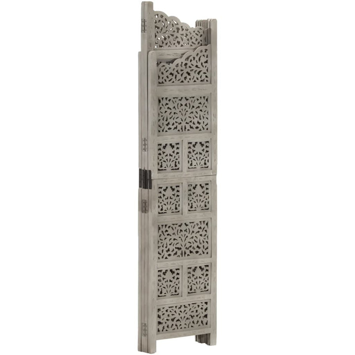 Paravan Cameră Sculptat Manual 4 Panouri 160X165 Cm Mango