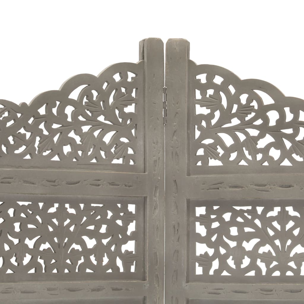 Paravan Cameră Sculptat Manual 4 Panouri 160X165 Cm Mango