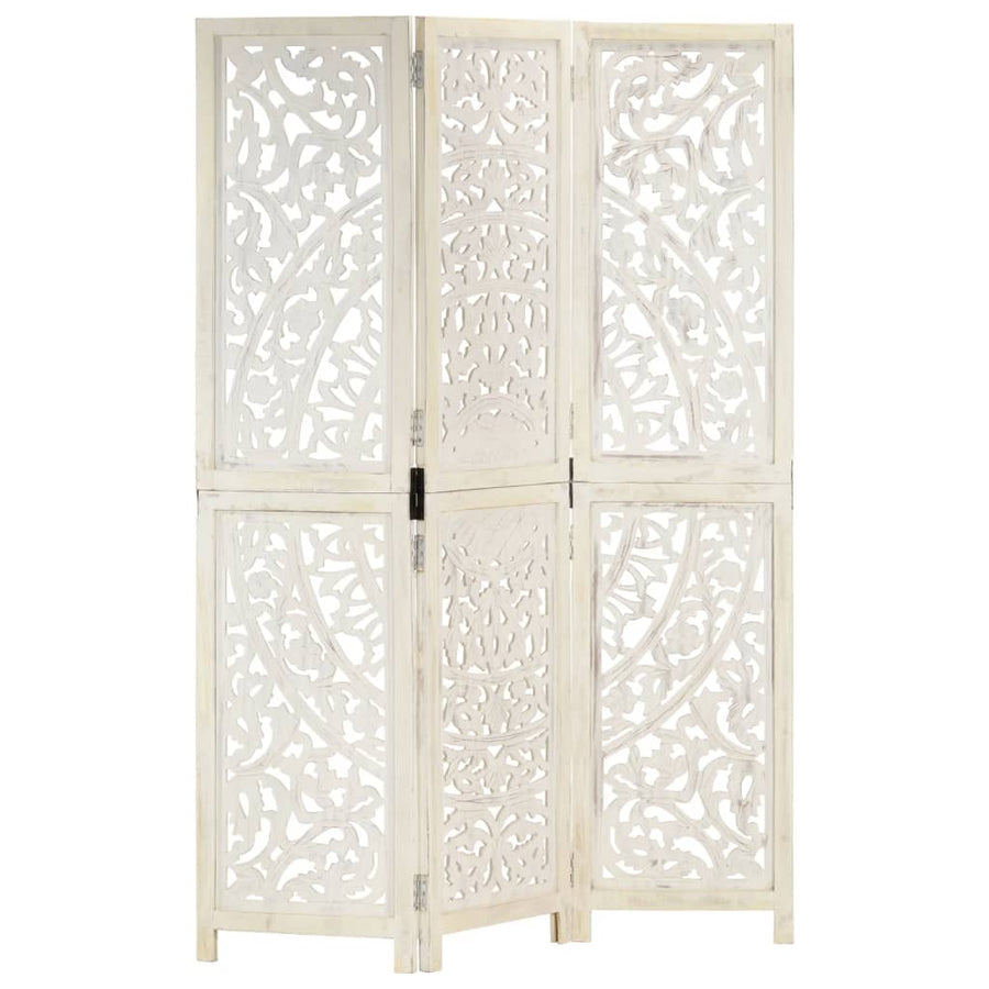 Paravan Cameră Sculptat Manual 3 Panouri 120X165 Cm Mango