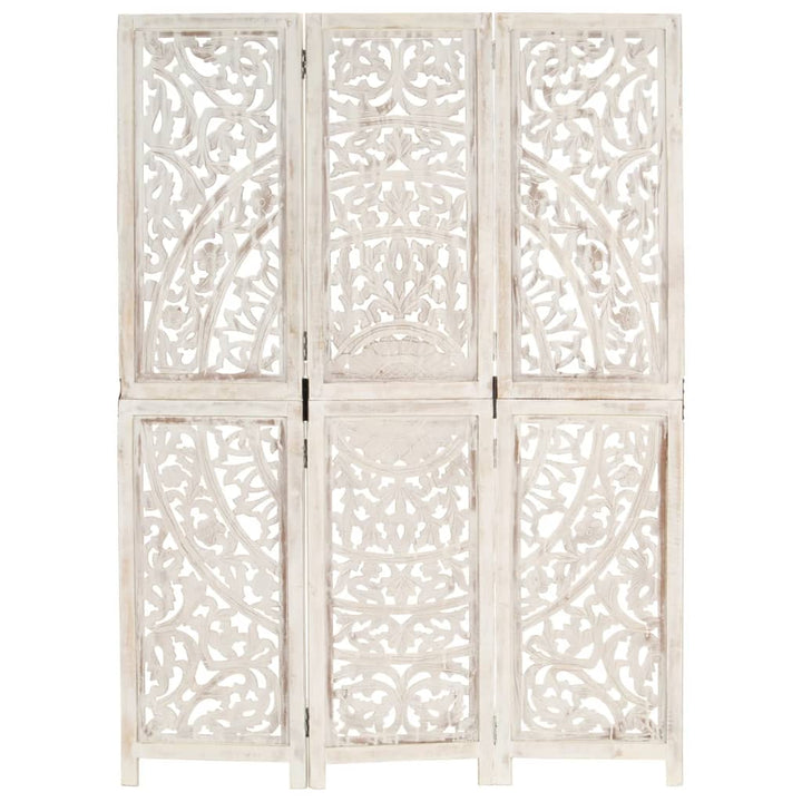 Paravan Cameră Sculptat Manual 3 Panouri 120X165 Cm Mango