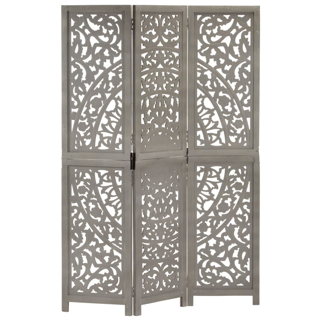 Paravan Cameră Sculptat Manual 3 Panouri 120X165 Cm Mango