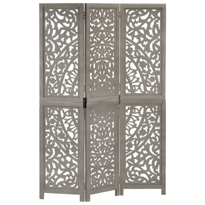 Paravan Cameră Sculptat Manual 3 Panouri 120X165 Cm Mango